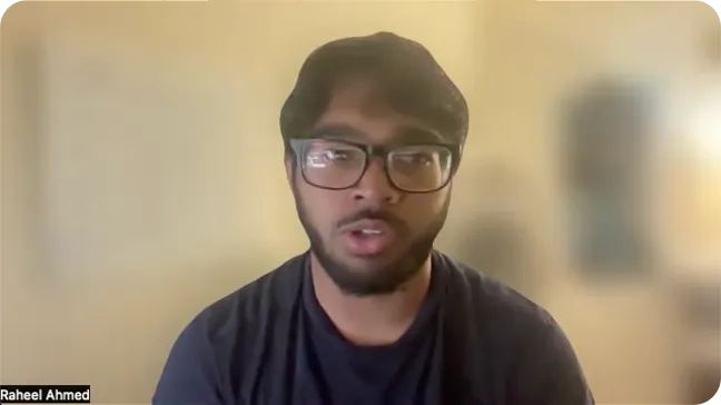 Video interview with a participant
