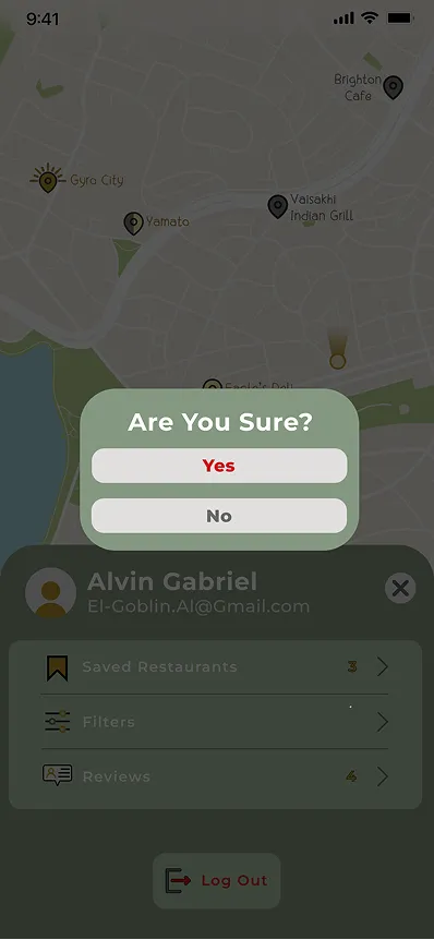Log out confirmation: Are you sure?