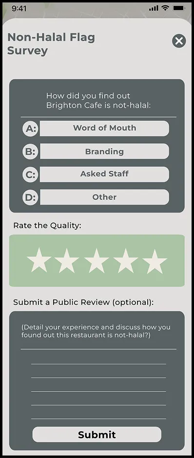Non-Halal Flag survey, empty