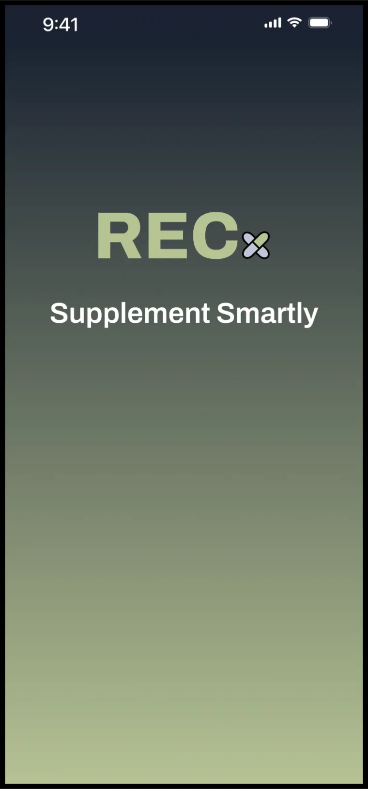 RECx loading screen: “Supplement Smartly”