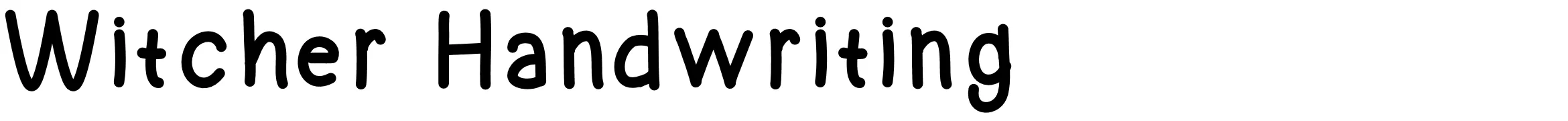 Witcher Handwriting